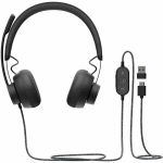 Logitech Zone Wired 2 - Noise-Canceling Headset with Adaptive Hybrid ANC  USB-C with USB-A adapter  Offwhite - USB Type C - Wired - 36 Ohm - 20 Hz to 20 kHz - 6.23 ft Cable - Noise Canc