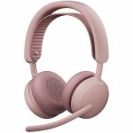 Logitech Zone Wireless 2 ES - Noise-Canceling Wireless Headset with Adaptive Hybrid ANC  Bluetooth  Rose - Stereo - Wired/Wireless - Bluetooth - 164 ft - 36 Ohm - 50 Hz to 20 kHz - On-e