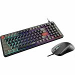 MSI FORGE GK110 COMBO Gaming Keyboard & Mouse - USB 2.0 Membrane Cable Keyboard - 97 Key - English (US) - USB 2.0 Cable Mouse - Optical - 12800 dpi - 7 Button - Adjustable Backlighting