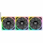 Thermaltake TOUGHFAN EX ARGB Sync Cooling Fan - 3 Pack - 3 x Fan(s) - 94.43 CFM Maximum Airflow - 2000 rpm - Hydraulic Bearing - 2510 - 4 Pin 5V ARGB header-3 Pin - ARGB LED - Black - L