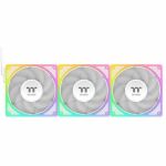 Thermaltake TOUGHFAN EX 140 ARGB Sync PC Cooling Fan - White (3-Fan Pack) - 3 Pack - 5.51in Maximum Fan Diameter - 3 x Fan(s) - 94.43 CFM Maximum Airflow - 2000 rpm - Hydraulic Bearing