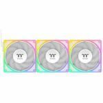 Thermaltake TOUGHFAN EX ARGB Sync Cooling Fan - 3 Pack - 59.34 CFM Maximum Airflow - 2000 rpm - Hydraulic Bearing - 2510-4 Pin 5V ARGB header-3Pin - ARGB LED - White - Liquid Crystal Po
