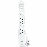 CyberPower CSP604UCW Home Office 6 - Outlet Surge Protector with 1500 J Surge Suppression 4 ft Cord NEMA 5-15P USB White