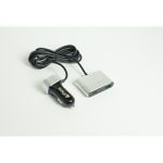 iFans 3-Port QC 3.0 Car Charger with USB-C Port 5' Cable Silver/Black