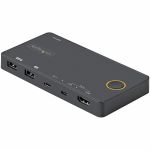 StarTech.com 2 Port Hybrid USB-A + HDMI & USB-C KVM Switch  Single 4K 60Hz HDMI 2.0 Monitor  Compact Desktop and/or Laptop HDMI KVM Switch - 2 Port Hybrid USB-A + HDMI and USB-C KVM Swi