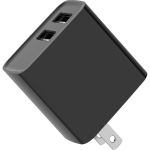 4XEM 15.5W Dual USB-A Charger - Black - 15.50 W - 120 V AC  230 V AC Input - 5 V DC Output - 3.10 A - Black - 1