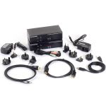 Black Box KVXLCHDPF-200 KVM Extender - 2 Computer(s) - 1 Local User(s) - 98425.20 ft Range - 4K - 3840 x 2160 Maximum Video Resolution - 5 x USB - 4 x HDMI - DisplayPort - 5 V DC Input