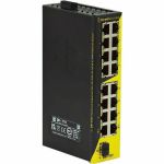 Brainboxes SW-7717 Ethernet Switch - 16 Ports - Gigabit Ethernet - 10/100/1000Base-T  1000Base-X - 2 Layer Supported - 1 SFP Slots - 7.50 W Power Consumption - Twisted Pair  Optical Fib