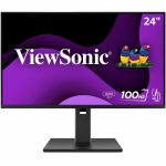 ViewSonic VG2452 24 Inch IPS 1080p Ergonomic Monitor with Tilt  Swivel  Pivot  Height Adjust  100Hz  5-Port USB Hub  HDMI  DisplayPort  and 65W USB C Inputs - 23.8in Viewable - In-plane
