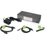 IOGEAR 2-Port DisplayPort KVMP Switch with USB 3.0 Hub (TAA Compliant) - 2 Computer(s) - 1 Local User(s) - 3840 x 2160 - 6 x USB - 3 x DisplayPort - Desktop - TAA Compliant