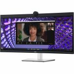 Dell P3424WEB 34in Class Webcam UW-QHD Curved Screen LED Monitor - 21:9 - Black  Silver - 34.1in Viewable - In-plane Switching (IPS) Technology - LED Backlight - 3440 x 1440 - 1.07 Bill