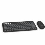 Logitech Pebble 2 Combo for Mac  Wireless Keyboard and Mouse  Slim  Quiet and Portable  Customizable  Tonal Graphite - USB Type A Wireless Bluetooth Keyboard - Tonal Graphite - USB Type