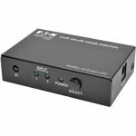 Eaton Tripp Lite Series 2-Port HDMI Switch with Remote Control - 4K @ 60 Hz  4:4:4  HDR  3D  HDCP 2.2  EDID - 3840 x 2160 - 4K - 2 x 1 - Display  Blu-ray Disc Player  Computer  Gaming C