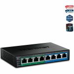 TRENDnet 8-Port Gigabit GREENnet PoE+ Switch  4 x Gigabit PoE-PoE+ Ports  4 x Gigabit Ports  61W Power Budget  16 Gbps Switch Capacity  Ethernet Unmanaged Switch  Lifetime Protection  B
