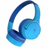 Belkin Wireless Bluetooth On-Ear Headphones for Kids w/ Mic - 85dB Limit - w/ USB-C Cable - Headset - Blue - Stereo - Mini-phone (3.5mm) - Wired/Wireless - Bluetooth - On-ear  Over-the-