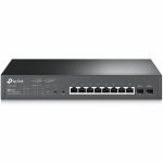 TP-Link JetStream 10-Port Gigabit Smart Switch with 8-Port PoE+ - 10 Ports - Manageable - Gigabit Ethernet - 10/100/1000Base-T  1000Base-X - 4 Layer Supported - Modular - 2 SFP Slots -