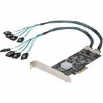 StarTech.com 8 Port SATA PCIe Card  PCI Express 6Gbps SATA Expansion Card with 4 Controllers  PCI-e x4 Gen 2 to SATA III Adapter Card - SATA III 6Gbps PCIe x4 Gen 2 card - PCIe SATA exp