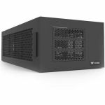 Thermaltake AX AX100 Computer Case - Pedestal - Black - Steel  SPCC - 8 x Bay - 8 x Fan(s) Supported - 8 x Internal 2.5in/3.5in Bay(s) - Fan/Liquid Cooler