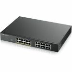 ZYXEL GS1900-24EP 24-Port Gigabit Smart Managed PoE Switch (Compact Design) | 12 PoE+ Ports at 130W - 24 Ports - Gigabit PoE / PoE+ Ethernet - Manageable - Layer 2 Supported - 130 W PoE