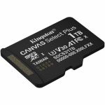 Kingston Canvas Select Plus 1 TB Class 10/UHS-I (U3) V30 microSDXC - 1 - 150 MB/s Read