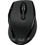 Adesso iMouse M20B - Wireless Ergonomic Optical Mouse - Optical - Wireless - 30 ft - Radio Frequency - 2.40 GHz - Black - USB - 1500 dpi - Scroll Wheel - 6 Button(s) - Right-handed - 2