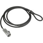 4XEM Laptop Combination Lock- 6FT (Black) - 6 ft Cable - Resettable - 4-digit - Patented T-bar/Combination Lock - Black - Vinyl Coated Steel  Steel - For Notebook