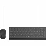 Rocstor Premium CK1 Wired USB Keyboard Mouse Combo Set - USB Type A Cable Keyboard - 104 Key - English (US) - Black - USB Type A Cable Mouse - Optical - 1200 dpi - Scroll Wheel - QWERTY