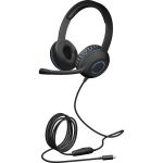 Cyber Acoustics Stereo USB-C Headset - Stereo - USB Type C - Wired - 32 Ohm - 20 Hz to 20 kHz - Over-the-head - Binaural - Ear-cup - 6 ft Cable - Noise Cancelling  Uni-directional Micro