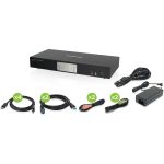 IOGEAR 2-Port 4K Dual View DisplayPort KVMP with USB 3.0 Hub and Audio (TAA) - 2 Computer(s) - 1 Local User(s) - 4096 x 2160 - 5 x USB - 6 x DisplayPort - Desktop - TAA Compliant