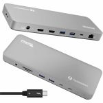 Plugable Thunderbolt 4 Dock for M4 MacBook Air & Pro: 100W Charging Driverless Laptop Docking Station - 4K HDMI Dual Monitor or Single 6K  6X USB  SD  Ethernet  Thunderbolt Certified