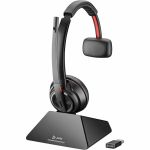 Poly Savi 8210 UC Microsoft Teams Certified DECT 1920-1930 MHz USB-A Headset - Mono - Wireless - Bluetooth/DECT - 590.6 ft - 20 Hz to 20 kHz - On-ear  Over-the-head - Monaural - Ear-cup