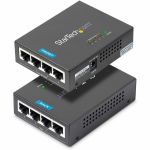 StarTech.com 4 Port Gigabit Midspan - PoE+ Injector - 802.3at and 802.3af - Deliver power and data to four PoE-powered devices (PD) using this wall-mountable PoE+ midspan hub - 4 Port G