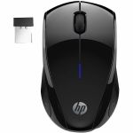 HP X3000 G3 Wireless Mouse - Travel Mouse - Optical - Wireless - Radio Frequency - 2.40 GHz - Jet Black - USB - Scroll Wheel - 3 Button(s) - Symmetrical - 1 x AA Battery Supported - 1 /