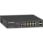 Black Box LPB3000 Ethernet Switch - 8 Ports - Manageable - Gigabit Ethernet  10 Gigabit Ethernet - 10/100/1000Base-T  10GBase-X - 2 Layer Supported - Modular - Optical Fiber  Twisted Pa