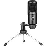 Adesso M4 Wired Condenser Microphone for Video Conferencing  Live Streaming  Meeting Room - 100 Hz to 18 kHz - 680 Ohm -42 dB - Cardioid  Uni-directional - Tripod Mount - USB