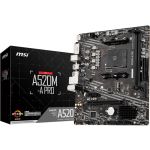 MSI A520M-A PRO Micro-ATX Gaming Motherboard Socket AM4 A520 Chipset Supports Max 64GB DDR4 2x DIMM Slots Gigabit LAN