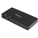 StarTech.com 2 Port USB C KVM Switch - 4K 60Hz HDMI - Compact UHD Desktop KVM Switch w/USB Type C Cables - Bus Powered MacBook ThinkPad - 2 Port UHD Compact USB C KVM Switch - 4K 60Hz o