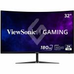 ViewSonic OMNI VX3218C-2K 32 Inch Curved 1ms 1440p 165hz Gaming Monitor with FreeSync Premium  Eye Care  HDMI and Display Port - 32in OMNI Gaming Monitor - QHD 2560 x 1440p Resolution -