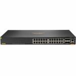 HPE CX 6200F 24G Class 4 PoE 4SFP+ 370W Switch - 24 Ports - Manageable - Gigabit Ethernet  10 Gigabit Ethernet - 10/100/1000Base-T  10GBase-X - 3 Layer Supported - Modular - 4 SFP Slots
