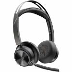 Poly Voyager Focus 2 Microsoft Teams Certified USBC-C Headset + USB-C/A Adapter TAA - Microsoft Teams Certification - Google Assistant  Siri - Stereo - USB Type C - Wired/Wireless - Blu