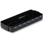 StarTech.com 7 Port SuperSpeed USB 3.0 Hub - 5Gbps - Desktop USB Hub with Power Adapter - Black - Add 7 external  SuperSpeed USB 3.0 ports to a computer from a single USB connection - 7
