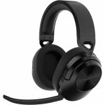 Corsair HS55 Wireless Gaming Headset - Carbon - Stereo - Wireless - Bluetooth - 50 ft - 32 Ohm - 20 Hz to 20 kHz - Over-the-head - Binaural - Ear-cup - Omni-directional Microphone - Car