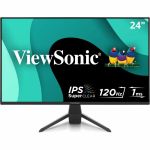 ViewSonic VX2470-MHD 24 Inch 1080p IPS Monitor with 120Hz  1ms  Variable Refresh Rate  Eye Care  HDMI  VGA and DisplayPort Inputs - 23.8in Viewable - In-plane Switching (IPS) Technology