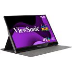 ViewSonic 15.6 Inch 1080p Portable Monitor with 2 Way Powered 60W USB C  IPS  Eye Care  Dual Speakers  Built in Stand with Smart Cover (VG1655) - 15.6in Portable Monitor - In-plane Swit