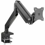 Single Monitor Heavy-Duty Premium Gas Spring Desk Mount - 17in to 43in   VESA 75x75  100x100  200x200mm - Gas spring assisted full-motion (tilt  swivel  rotate  and height adjustment) a