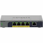 Netgear Business GS105EP Ethernet Switch - 5 Ports - Manageable - Gigabit Ethernet - 10/100/1000Base-T - 3 Layer Supported - 4.90 W Power Consumption - 63 W PoE Budget - Twisted Pair -