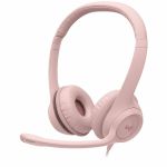 Logitech H390 USB-A Computer Headset  Rose - Stereo - USB Type A - Wired - 32 Ohm - 20 Hz to 20 kHz - Over-the-head - Binaural - Circumaural - 6.23 ft Cable - Noise Cancelling  Bi-direc
