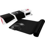 MSI AGILITY GD70 Gaming Mousepad - Textured - 0.12in Height x 15.75in Width x 35.43in Depth - Black - Natural Rubber - Anti-slip  Friction Resistant  Shock Absorbing - Notebook