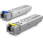 Ubiquiti SFP (mini-GBIC) Module - For Data Networking  Optical Network - 1 x LC Simplex 1000Base-BiDi Network - Optical Fiber - Single-mode - Gigabit Ethernet - 1000Base-BiDi - 1.25 Gbi
