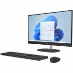 HP 24-cr0000a 24-cr0140 All-in-One Computer - AMD Ryzen 5 7520U - 16 GB - 1 TB SSD - 23.8in Full HD Touchscreen - Desktop - Jet Black - AMD Chip - 1920 x 1080 - Windows 11 Home - AMD Ra